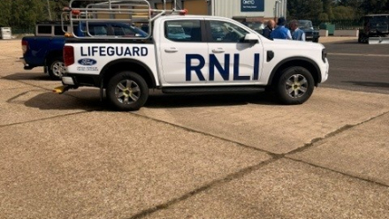 RNLI Ford Ranger Truck (designed for durability in challenging beach conditions, with four-wheel drive for traversing sand and difficult terrain)