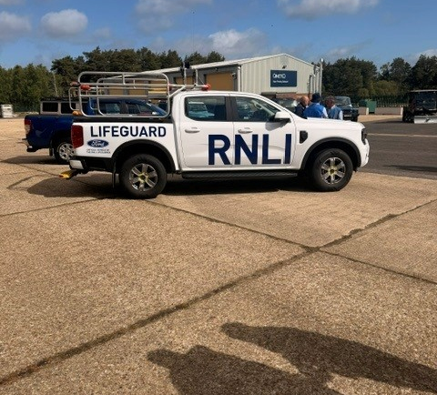 RNLI Ford Ranger Truck (designed for durability in challenging beach conditions, with four-wheel drive for traversing sand and difficult terrain)