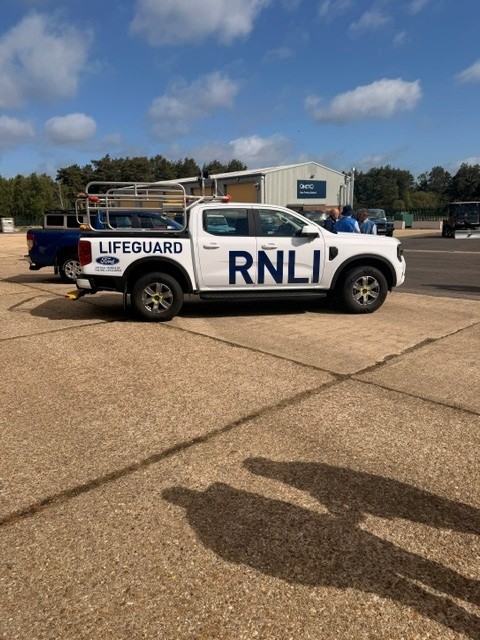 RNLI Ford Ranger Truck (designed for durability in challenging beach conditions, with four-wheel drive for traversing sand and difficult terrain)